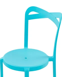 Esszimmerstuhl Kunststoff Blau 4Er Set Camogli