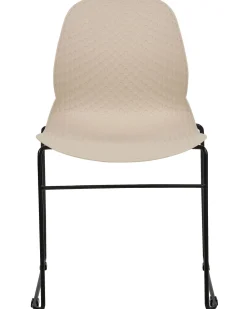 Esszimmerstuhl Kunststoff Beige / Schwarz 4Er Set Panora