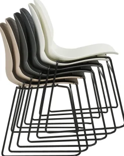 Esszimmerstuhl Kunststoff Beige / Schwarz 4Er Set Panora