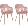 Esszimmerstuhl Kunststoff Rosa 2Er Set Bereca