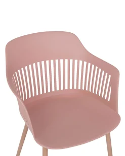 Esszimmerstuhl Kunststoff Rosa 2Er Set Bereca