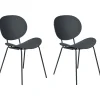 Esszimmerstuhl Kunststoff Schwarz 2Er Set Shonto