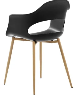 Esszimmerstuhl Kunststoff Schwarz 2Er Set Utica