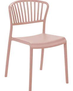 Esszimmerstuhl Kunststoff Rosa 4Er Set Gela