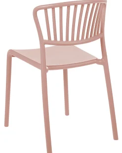 Esszimmerstuhl Kunststoff Rosa 4Er Set Gela