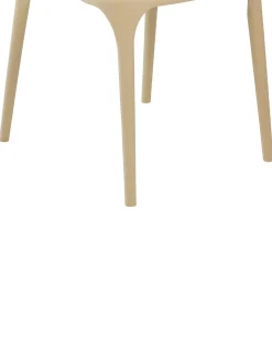 Esszimmerstuhl Kunststoff Sandbeige 8Er Set Gubbio