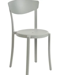 Esszimmerstuhl Kunststoff Hellgrau 4Er Set Vieste