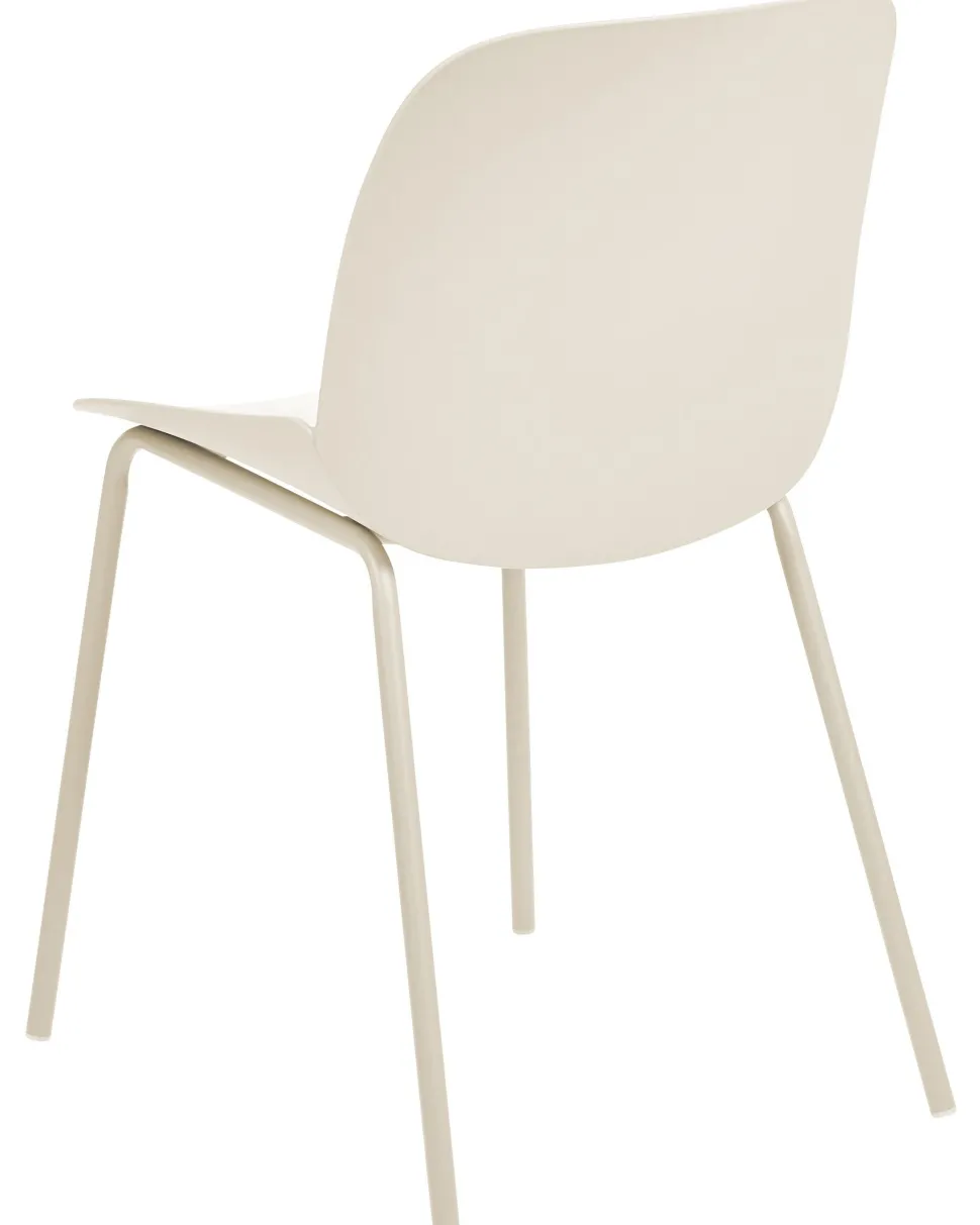 Esszimmerstuhl Kunststoff Beige 2Er Set Milaca