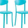 Esszimmerstuhl Kunststoff Blau 2Er Set Vieste