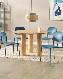 Esszimmerstuhl Kunststoff Blau 4Er Set Astoria