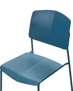 Esszimmerstuhl Kunststoff Blau 4Er Set Astoria