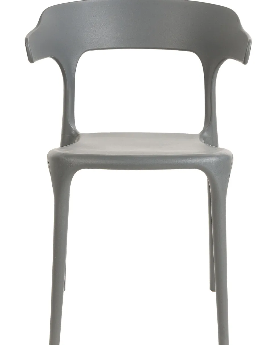 Esszimmerstuhl Kunststoff Grau 8Er Set Gubbio