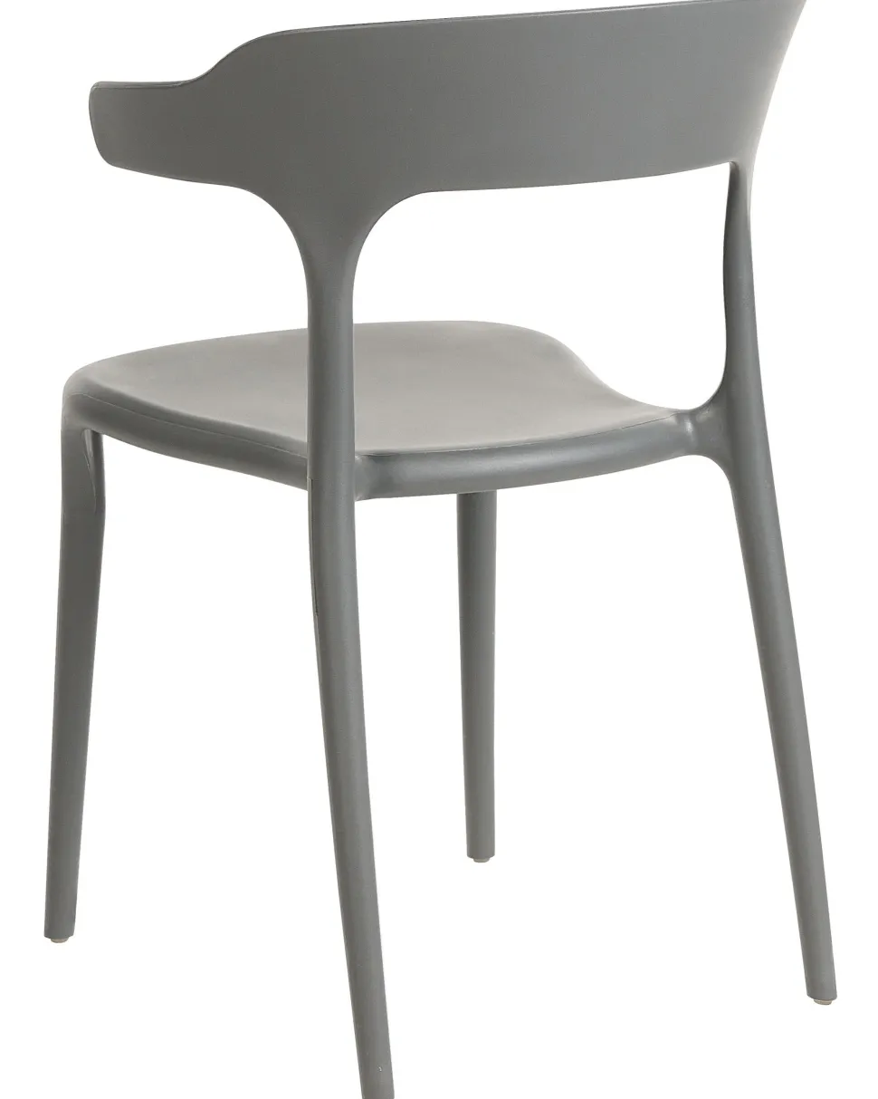 Esszimmerstuhl Kunststoff Grau 8Er Set Gubbio
