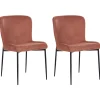 Esszimmerstuhl Polsterbezug Goldbraun 2Er Set Ada