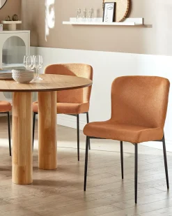 Esszimmerstuhl Polsterbezug Orange 2Er Set Ada