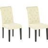 Esszimmerstuhl Polsterbezug Creme 2Er Set Velva
