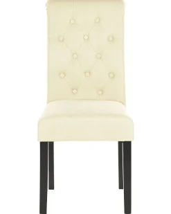 Esszimmerstuhl Polsterbezug Creme 2Er Set Velva