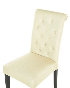 Esszimmerstuhl Polsterbezug Creme 2Er Set Velva