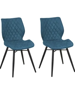 Esszimmerstuhl Polsterbezug Seeblau 2Er Set Lisle