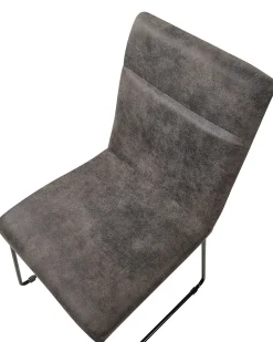 Esszimmerstuhl Polsterbezug Dunkelgrau 2Er Set Nevada