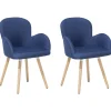 Esszimmerstuhl Polsterbezug Marineblau 2Er Set Brookville