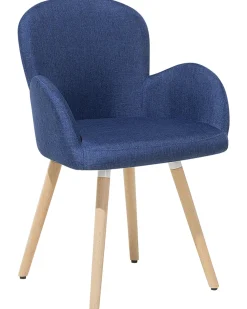 Esszimmerstuhl Polsterbezug Marineblau 2Er Set Brookville