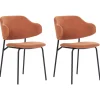 Esszimmerstuhl Polsterbezug Orange 2Er Set Kenai