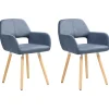 Esszimmerstuhl Polsterbezug Marineblau 2Er Set Chicago