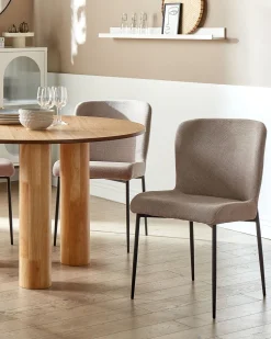 Esszimmerstuhl Polsterbezug Taupe 2Er Set Ada