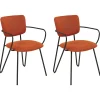 Esszimmerstuhl Polsterbezug Orange 2Er Set Elko