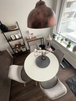 Esszimmerstuhl Samtstoff Grau 2Er Set Dakota Ii