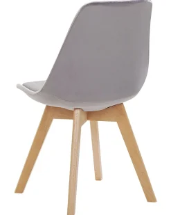 Esszimmerstuhl Samtstoff Grau 2Er Set Dakota Ii
