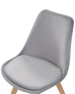 Esszimmerstuhl Samtstoff Grau 2Er Set Dakota Ii