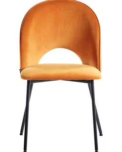 Esszimmerstuhl Samtstoff Orange 2Er Set Covelo