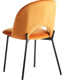 Esszimmerstuhl Samtstoff Orange 2Er Set Covelo