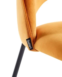 Esszimmerstuhl Samtstoff Orange 2Er Set Covelo