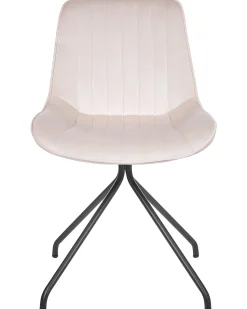 Esszimmerstuhl Samtstoff Beige 2Er Set Navasota