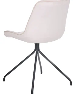 Esszimmerstuhl Samtstoff Beige 2Er Set Navasota