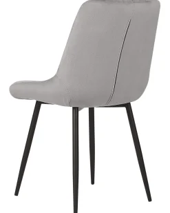 Esszimmerstuhl Samtstoff Grau 2Er Set Melrose