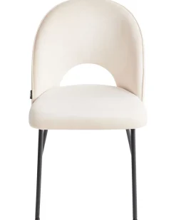 Esszimmerstuhl Samtstoff Hellbeige 2Er Set Covelo