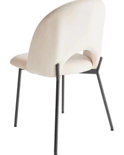 Esszimmerstuhl Samtstoff Hellbeige 2Er Set Covelo