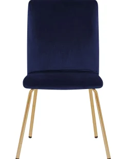 Esszimmerstuhl Samtstoff Marineblau 2Er Set Rubio