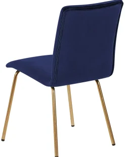Esszimmerstuhl Samtstoff Marineblau 2Er Set Rubio