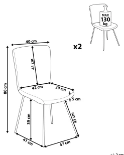 Esszimmerstuhl Samtstoff Marineblau 2Er Set Rubio