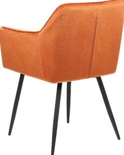 Esszimmerstuhl Samtstoff Orange 2Er Set Jasmin