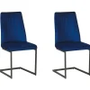 Esszimmerstuhl Samtstoff Kobaltblau 2Er Set Lavonia