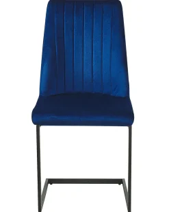Esszimmerstuhl Samtstoff Kobaltblau 2Er Set Lavonia