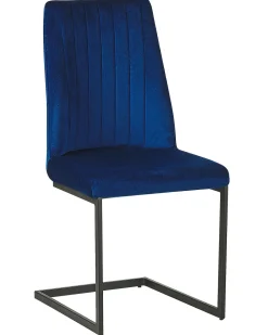 Esszimmerstuhl Samtstoff Kobaltblau 2Er Set Lavonia