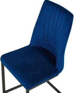 Esszimmerstuhl Samtstoff Kobaltblau 2Er Set Lavonia