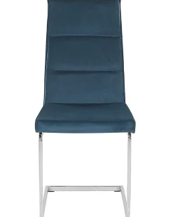 Esszimmerstuhl Samtstoff Blau 2Er Set Rockford
